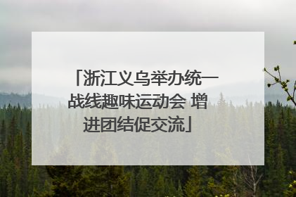 浙江义乌举办统一战线趣味运动会 增进团结促交流