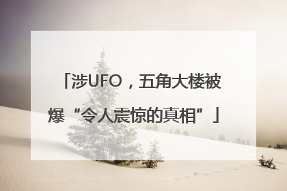 涉UFO，五角大楼被爆“令人震惊的真相”