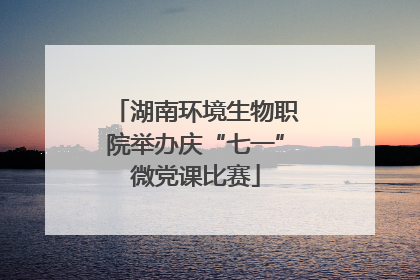 湖南环境生物职院举办庆“七一”微党课比赛