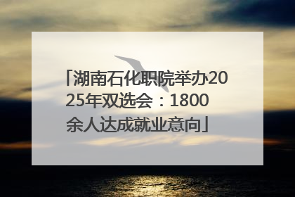 湖南石化职院举办2025年双选会：1800余人达成就业意向