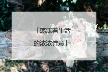 荡漾着生活的浓浓诗意
