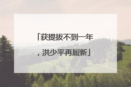 获提拔不到一年，洪少平再履新