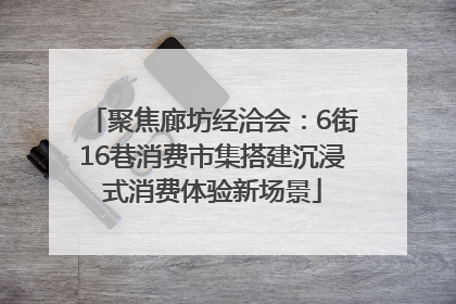 聚焦廊坊经洽会：6街16巷消费市集搭建沉浸式消费体验新场景