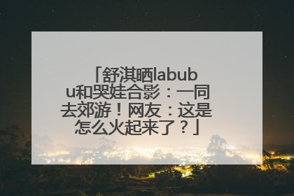 舒淇晒labubu和哭娃合影：一同去郊游！网友：这是怎么火起来了？
