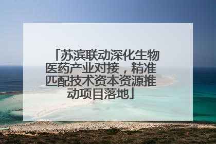 苏滨联动深化生物医药产业对接，精准匹配技术资本资源推动项目落地