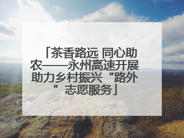 茶香路远 同心助农——永州高速开展助力乡村振兴“路外”志愿服务