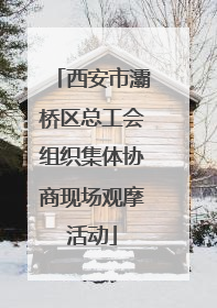 西安市灞桥区总工会组织集体协商现场观摩活动