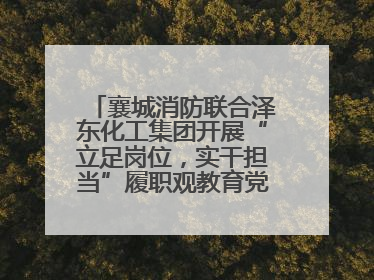 襄城消防联合泽东化工集团开展“立足岗位，实干担当”履职观教育党建联学活动