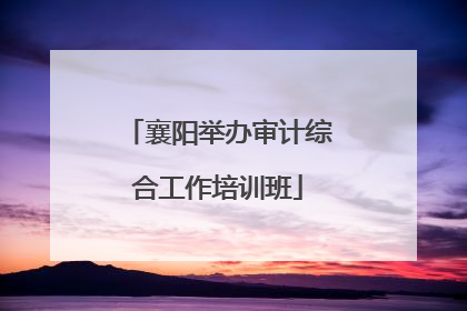 襄阳举办审计综合工作培训班