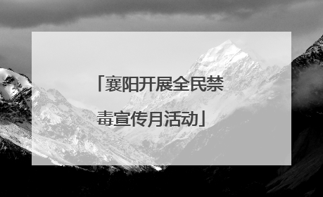 襄阳开展全民禁毒宣传月活动