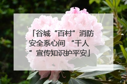 谷城“百村”消防安全系心间 “千人”宣传知识护平安