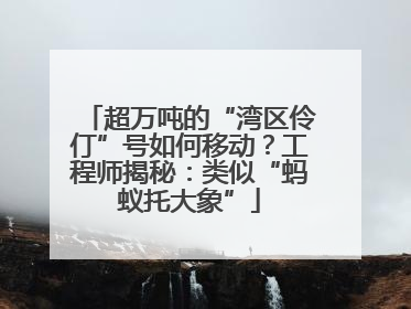 超万吨的“湾区伶仃”号如何移动？工程师揭秘：类似“蚂蚁托大象”