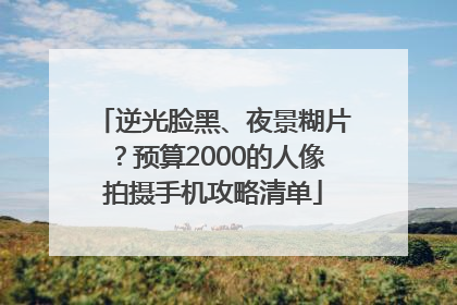 逆光脸黑、夜景糊片？预算2000的人像拍摄手机攻略清单