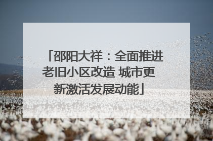 邵阳大祥：全面推进老旧小区改造 城市更新激活发展动能