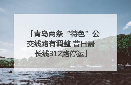 青岛两条“特色”公交线路有调整 昔日最长线312路停运