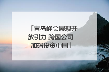 青岛峰会展现开放引力 跨国公司加码投资中国