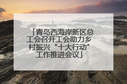 青岛西海岸新区总工会召开工会助力乡村振兴“十大行动”工作推进会议