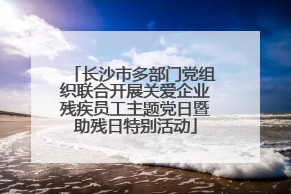 长沙市多部门党组织联合开展关爱企业残疾员工主题党日暨助残日特别活动
