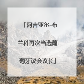 阿吉亚尔-布兰科再次当选葡萄牙议会议长