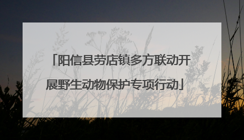 阳信县劳店镇多方联动开展野生动物保护专项行动