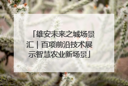 雄安未来之城场景汇｜百项前沿技术展示智慧农业新场景