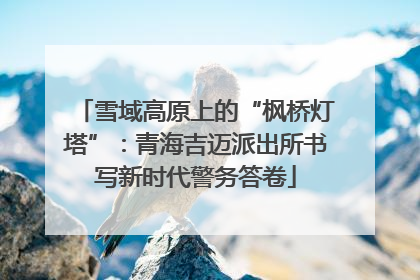 雪域高原上的“枫桥灯塔”：青海吉迈派出所书写新时代警务答卷