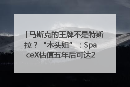 马斯克的王牌不是特斯拉？“木头姐”：SpaceX估值五年后可达2.5万亿美元！