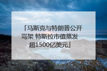 马斯克与特朗普公开骂架 特斯拉市值蒸发超1500亿美元