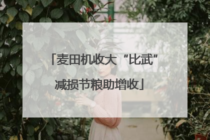 麦田机收大“比武” 减损节粮助增收