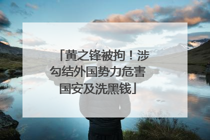 黄之锋被拘！涉勾结外国势力危害国安及洗黑钱