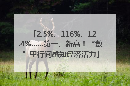 2.5%、116%、12.4%……第一、新高！“数”里行间感知经济活力