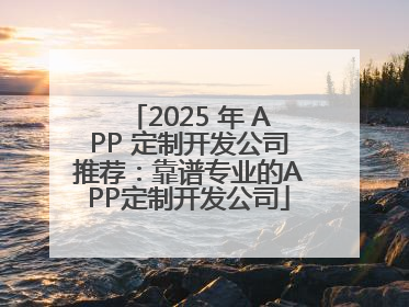2025 年 APP 定制开发公司推荐：靠谱专业的APP定制开发公司