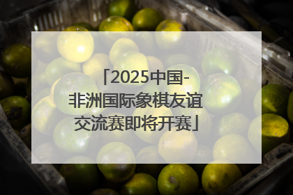 2025中国-非洲国际象棋友谊交流赛即将开赛
