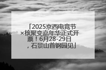 2025京西电竞节×核聚变嘉年华正式开票！6月28-29日，石景山首钢园见