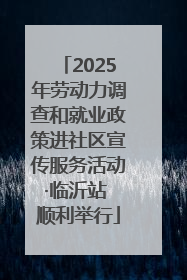 2025年劳动力调查和就业政策进社区宣传服务活动·临沂站 顺利举行