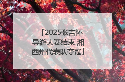 2025张吉怀导游大赛结束 湘西州代表队夺冠