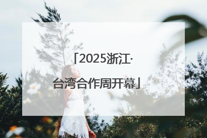 2025浙江·台湾合作周开幕