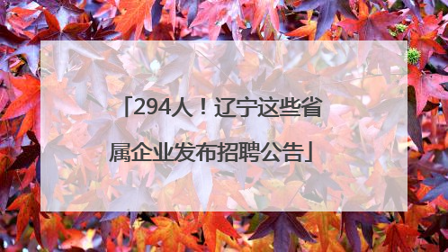 294人！辽宁这些省属企业发布招聘公告