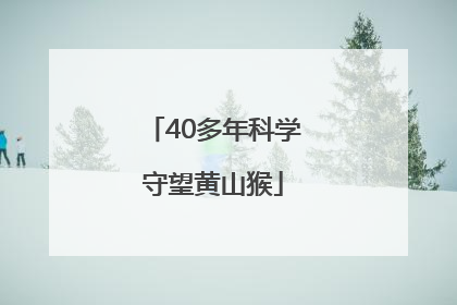 40多年科学守望黄山猴