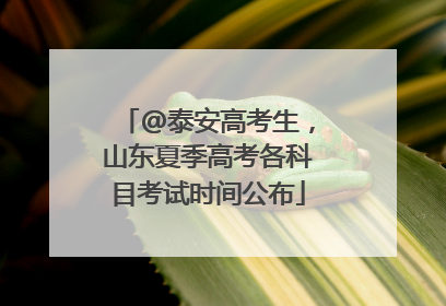 @泰安高考生，山东夏季高考各科目考试时间公布